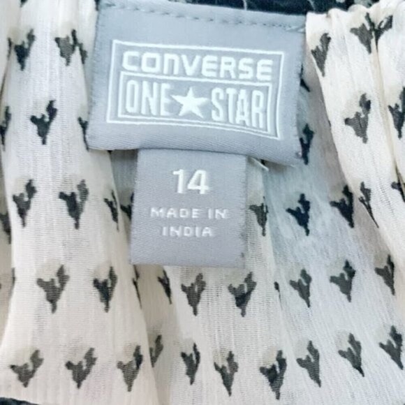 Converse One Star Elastic Waist Printed Lined Casual Mini Skirt - Picture 6 of 8